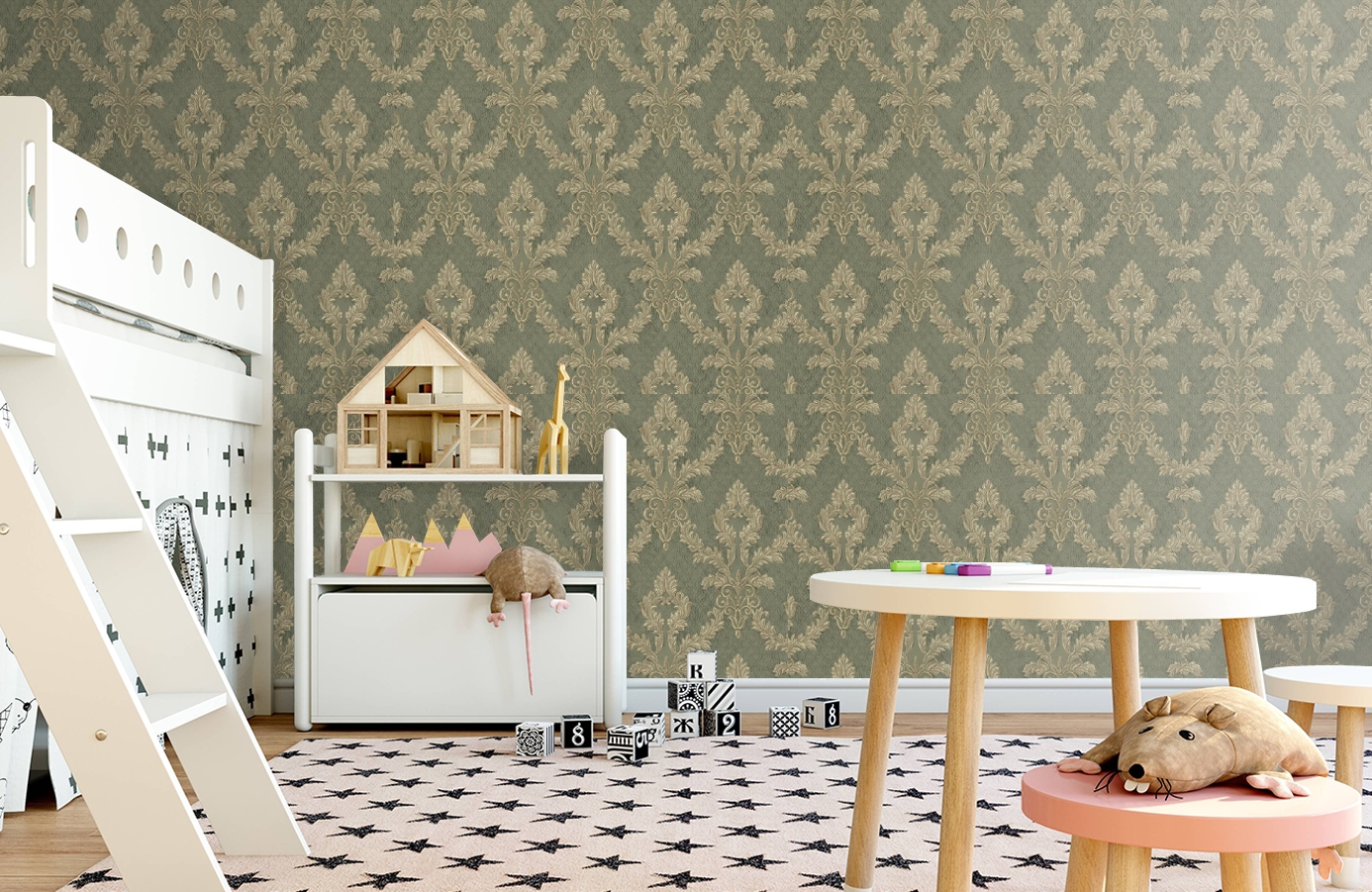 Обои 18320 фото в интерьере детская