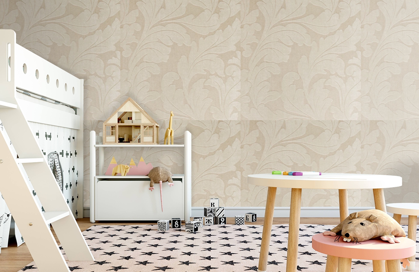 Обои 195001 фото в интерьере детская