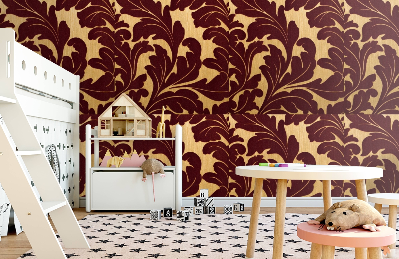 Обои 195002 фото в интерьере детская Обои 195002 фото в интерьере детская