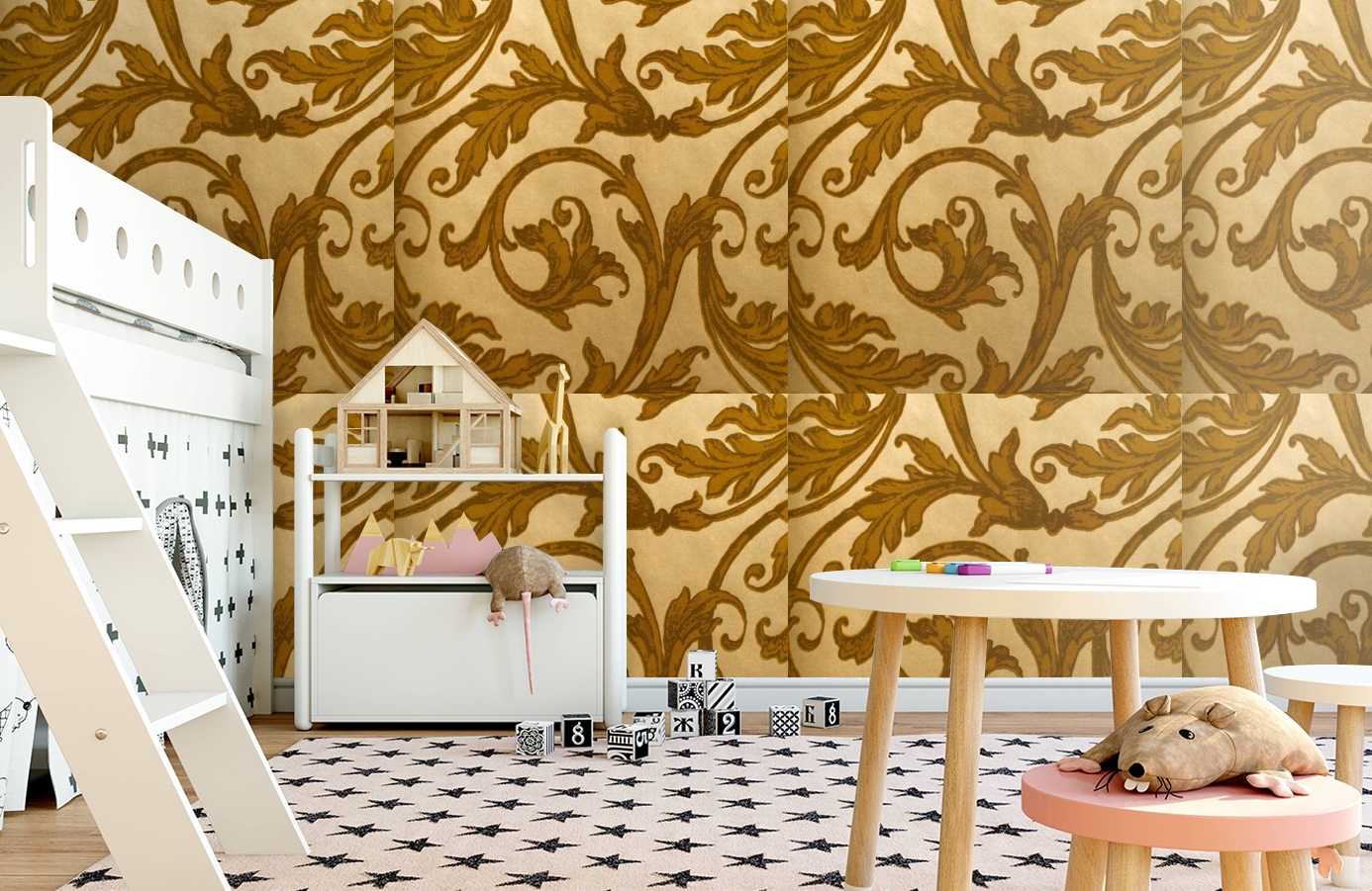 Обои 195009 фото в интерьере детская