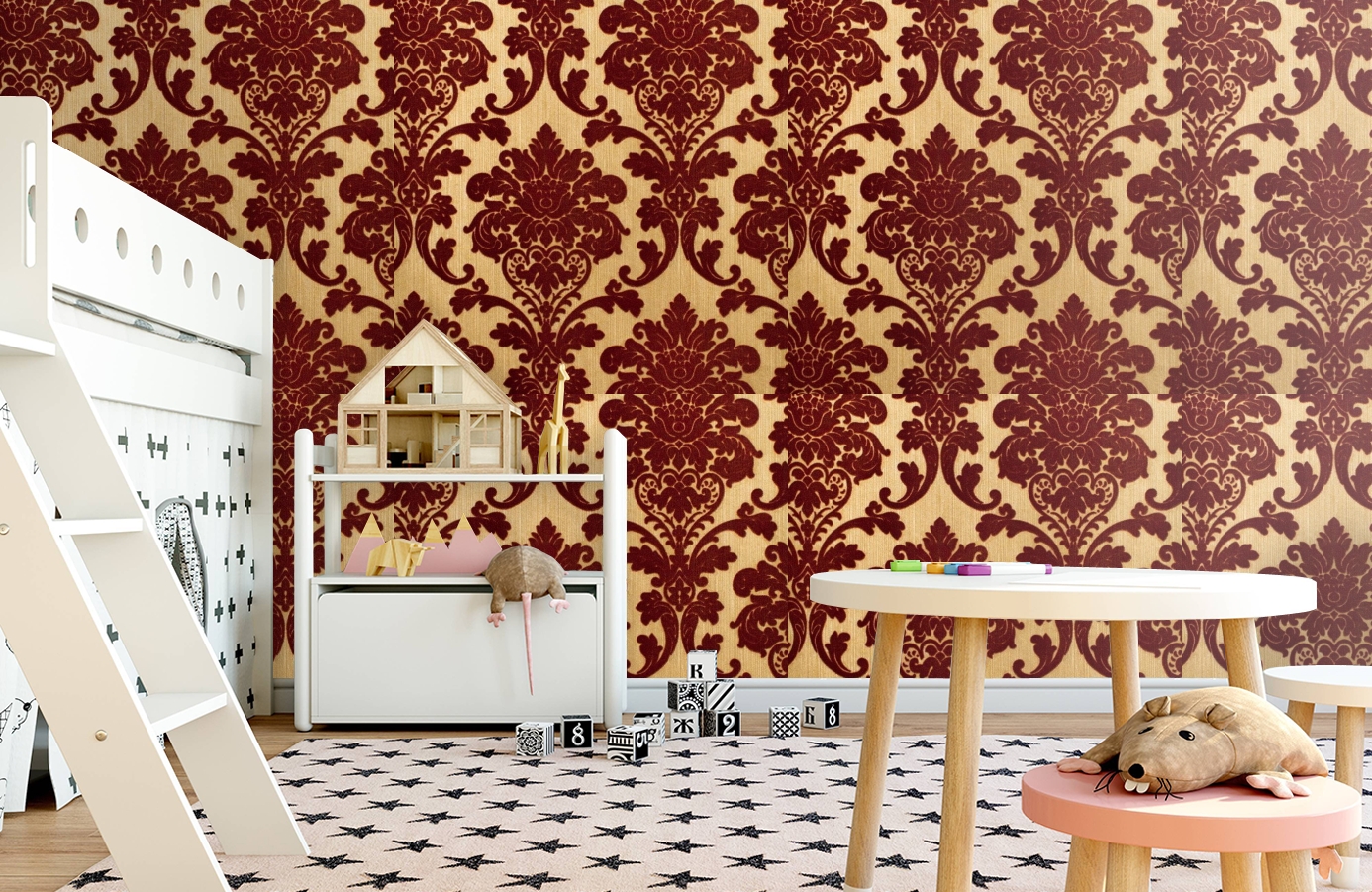 Обои 195021 фото в интерьере детская