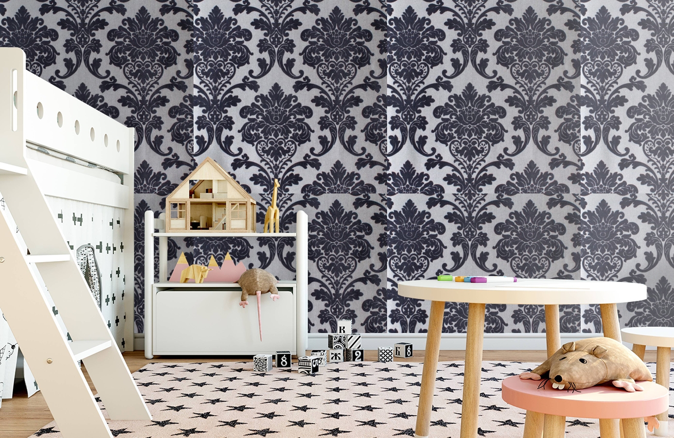 Обои 195023 фото в интерьере детская