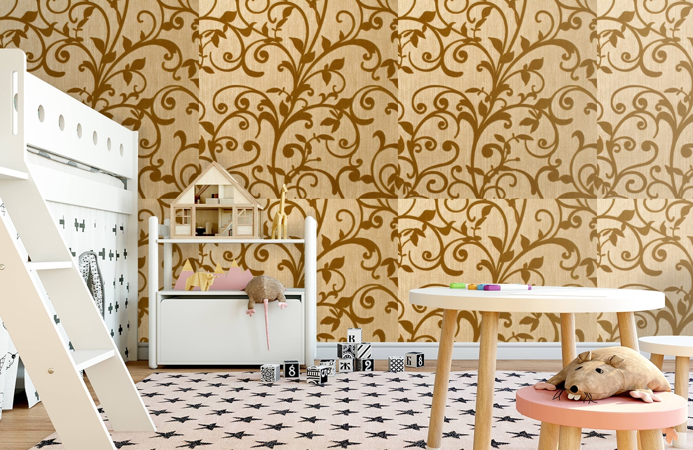 Обои 195028 фото в интерьере детская