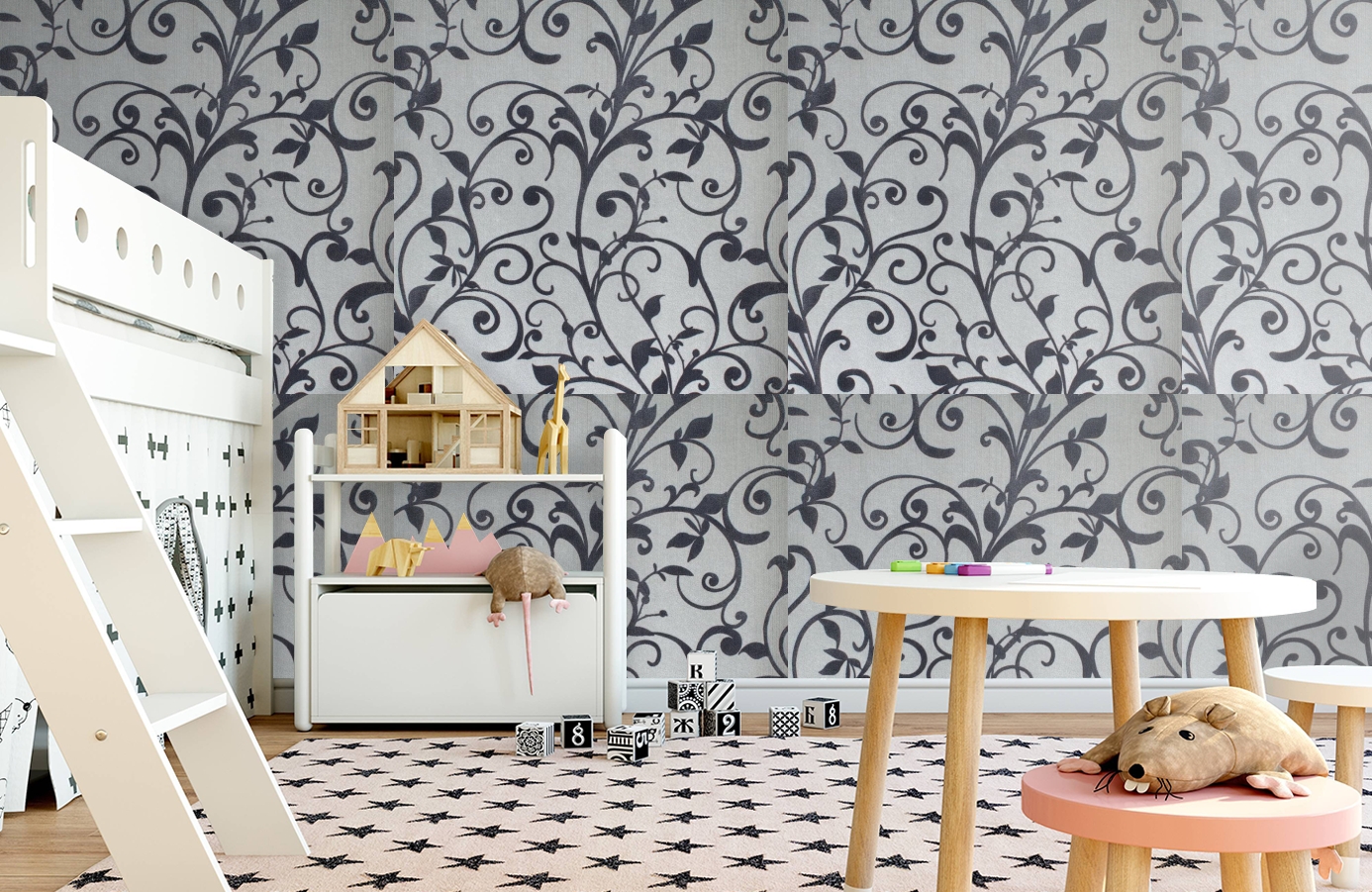 Обои 195029 фото в интерьере детская Обои 195029 фото в интерьере детская