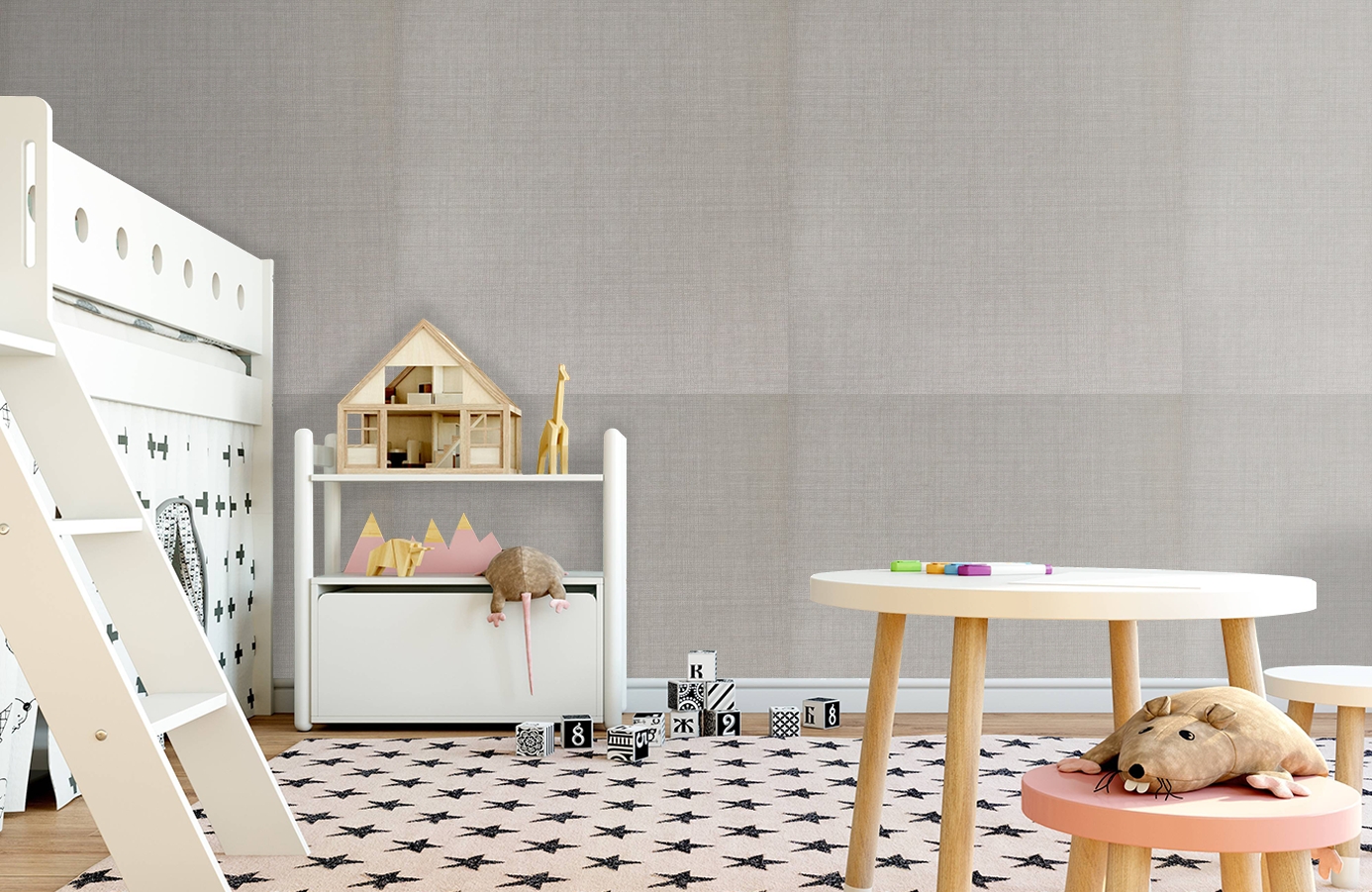 Обои 195034 фото в интерьере детская