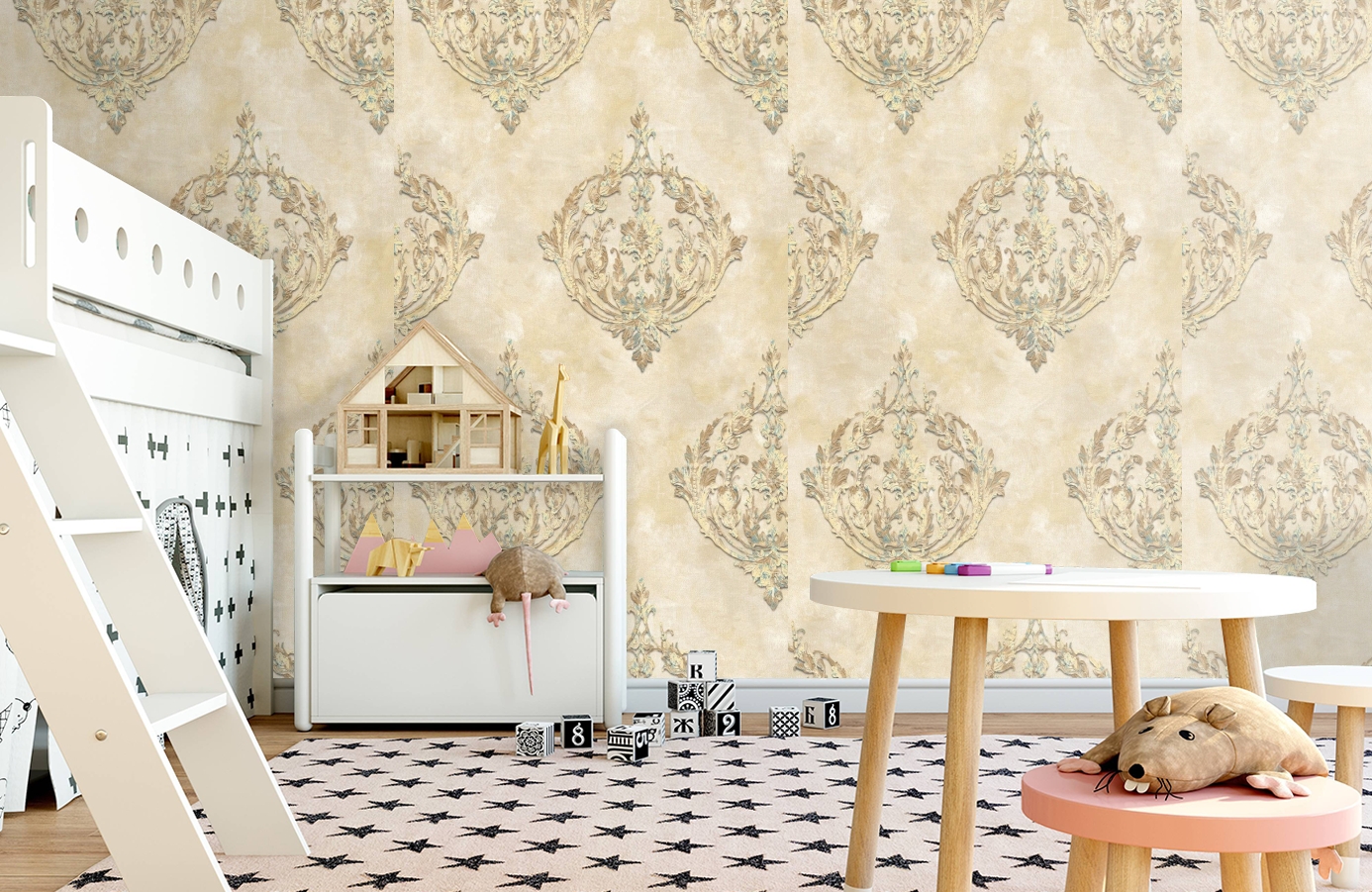 Обои 11500-02 фото в интерьере детская Обои 11500-02 фото в интерьере детская