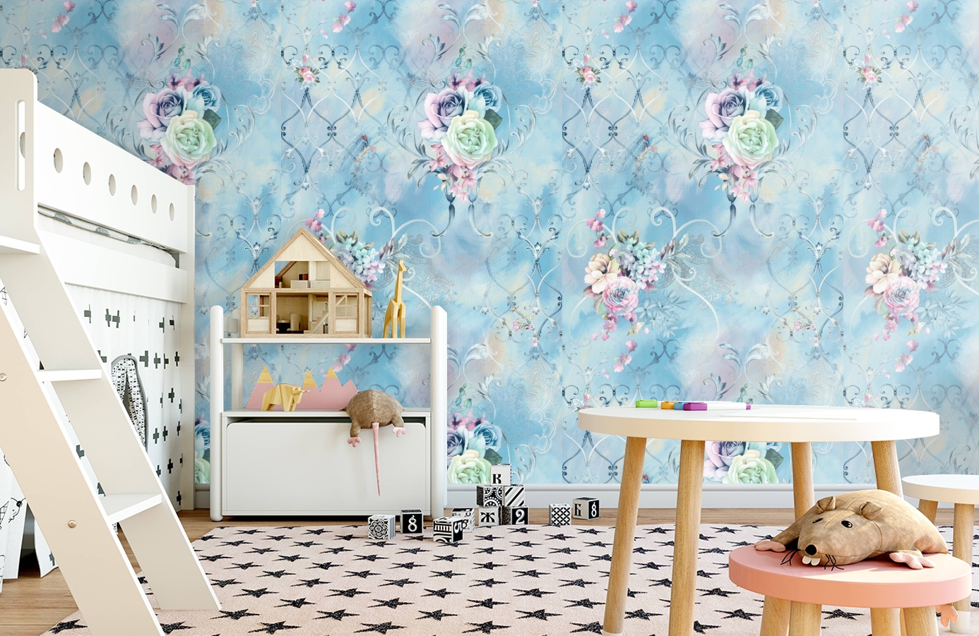 Обои 11700-02 фото в интерьере детская