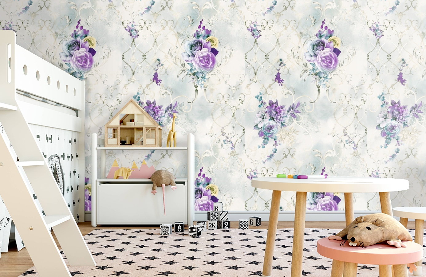 Обои 11700-04 фото в интерьере детская Обои 11700-04 фото в интерьере детская