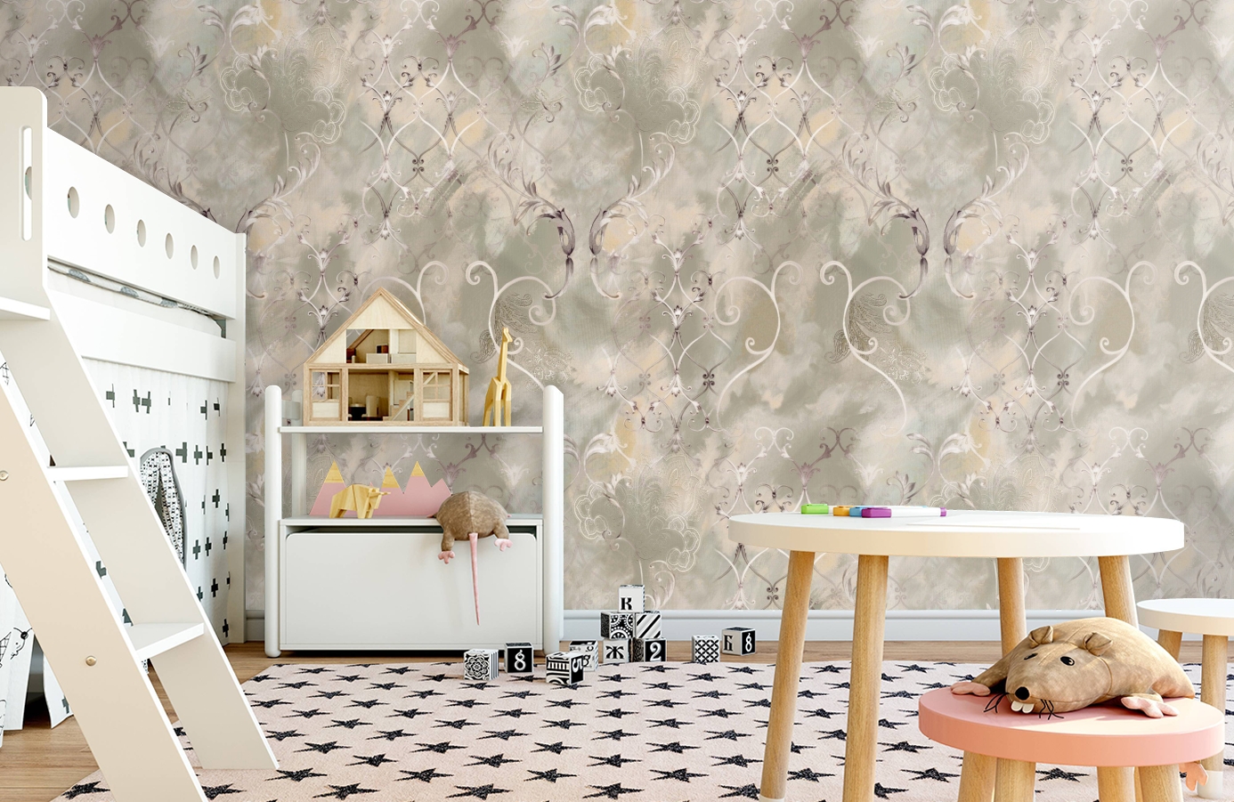 Обои 11800-09 фото в интерьере детская