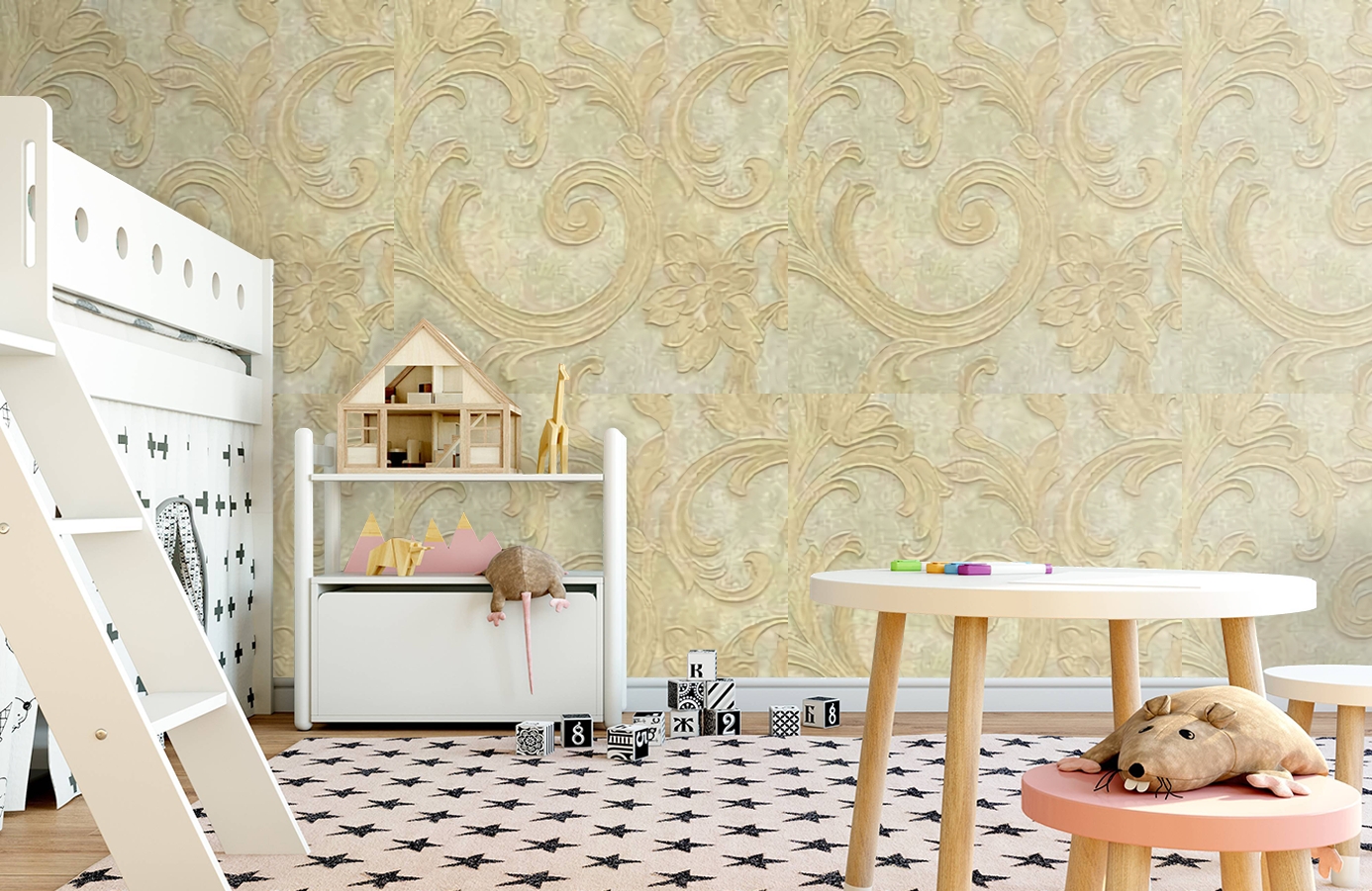Обои 81222 фото в интерьере детская