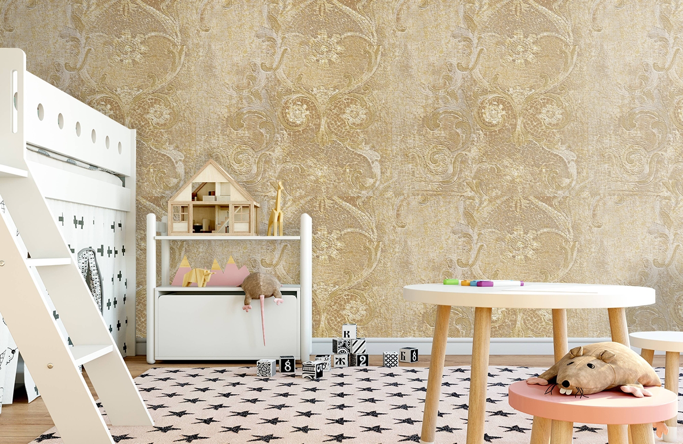 Обои 82034 фото в интерьере детская