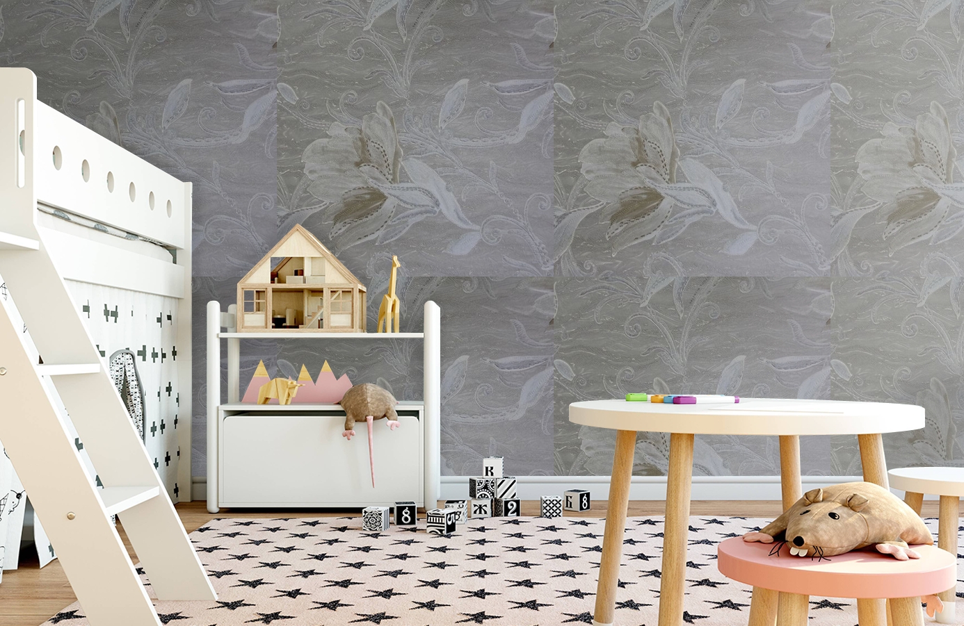 Обои 83077 фото в интерьере детская