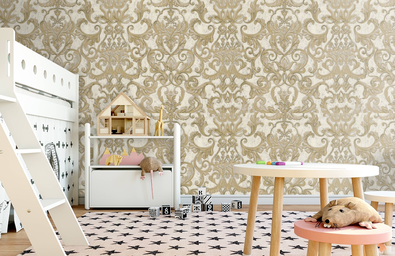 Обои 85007 фото в интерьере детская