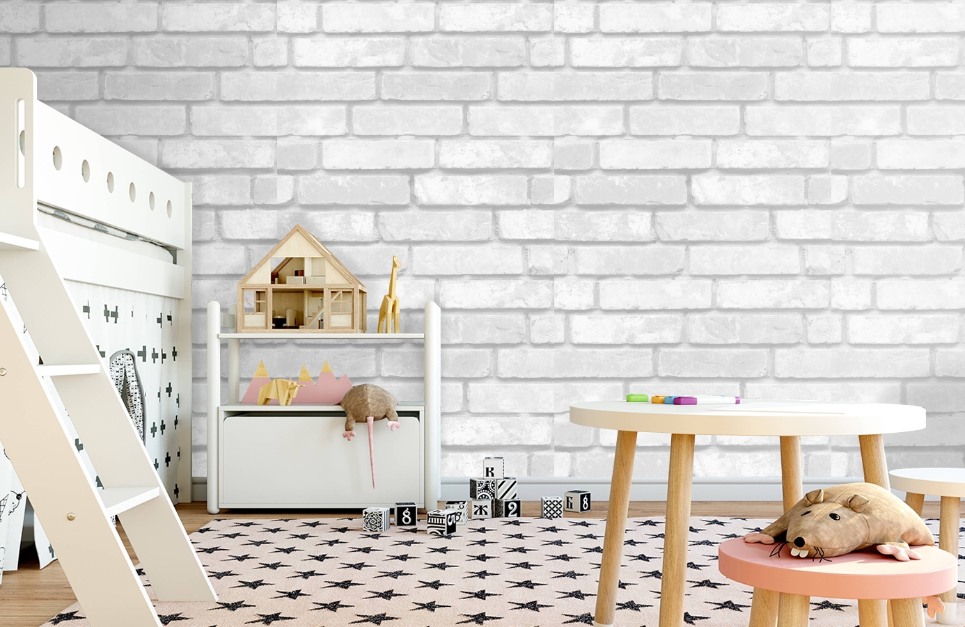 Обои 888851 фото в интерьере детская