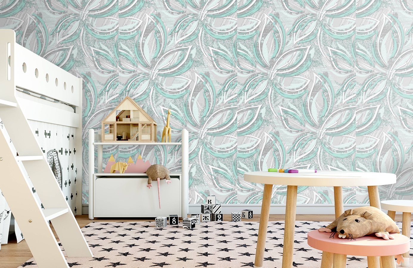 Обои 888863 фото в интерьере детская