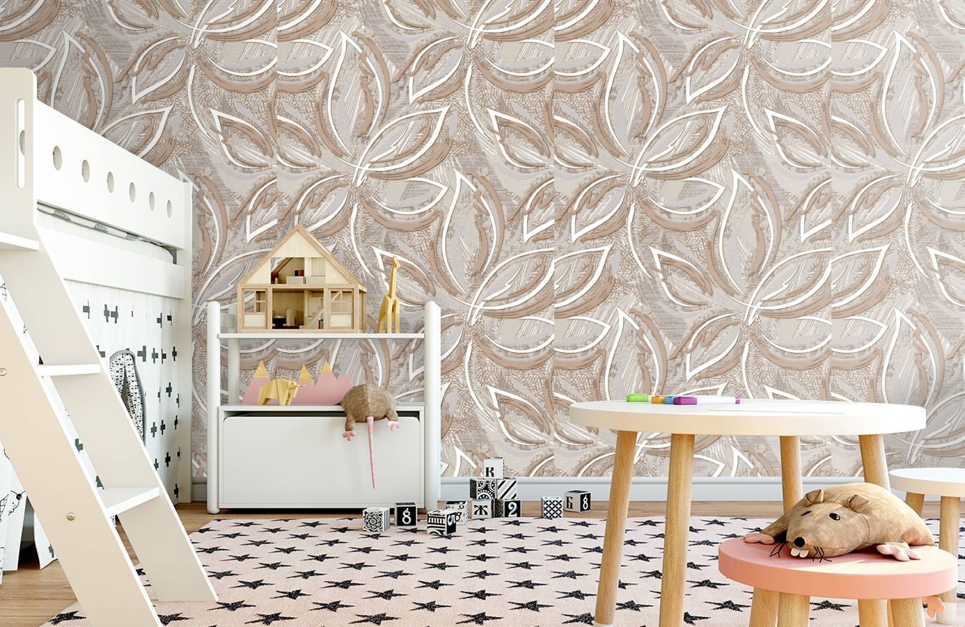 Обои 888866 фото в интерьере детская