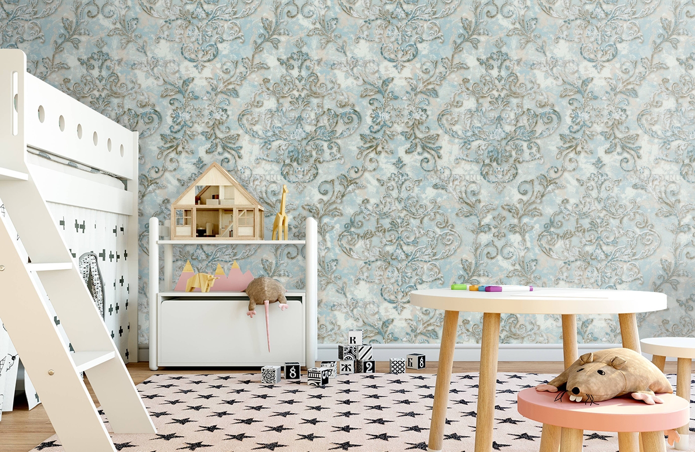 Обои MC11503 фото в интерьере детская Обои MC11503 фото в интерьере детская