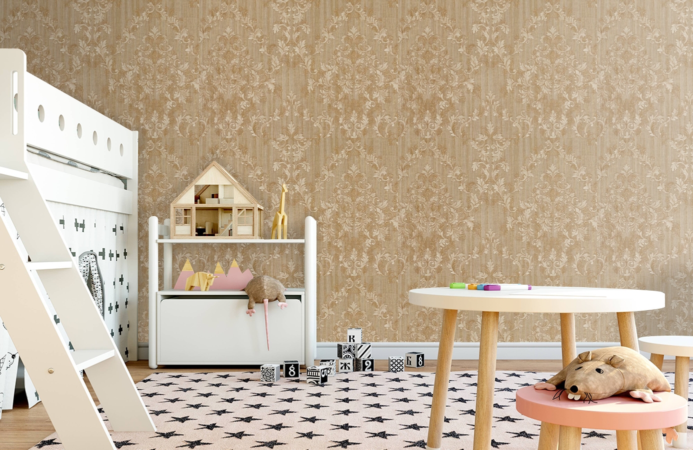 Обои M41120 фото в интерьере детская