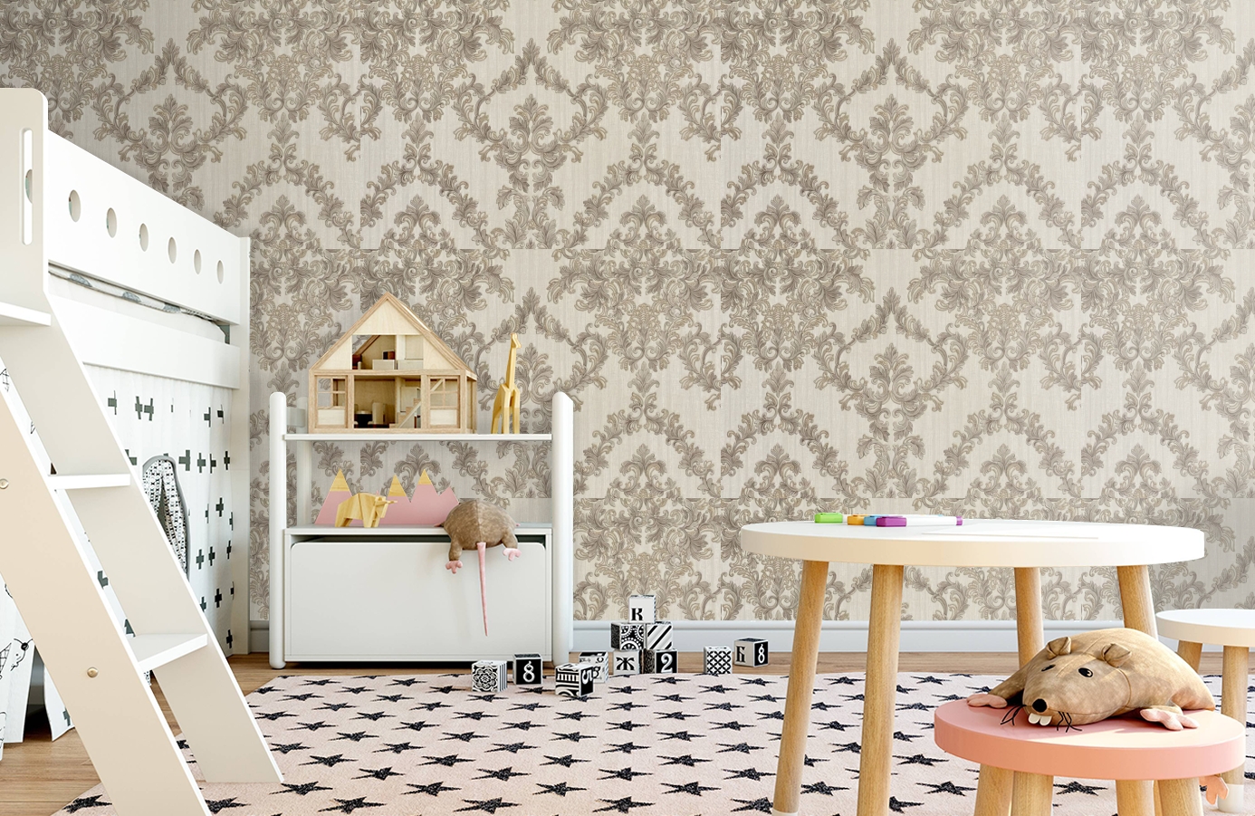 Обои M41123 фото в интерьере детская