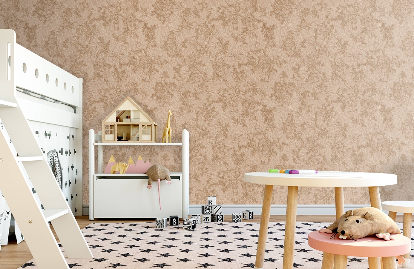 Обои M41135 фото в интерьере детская