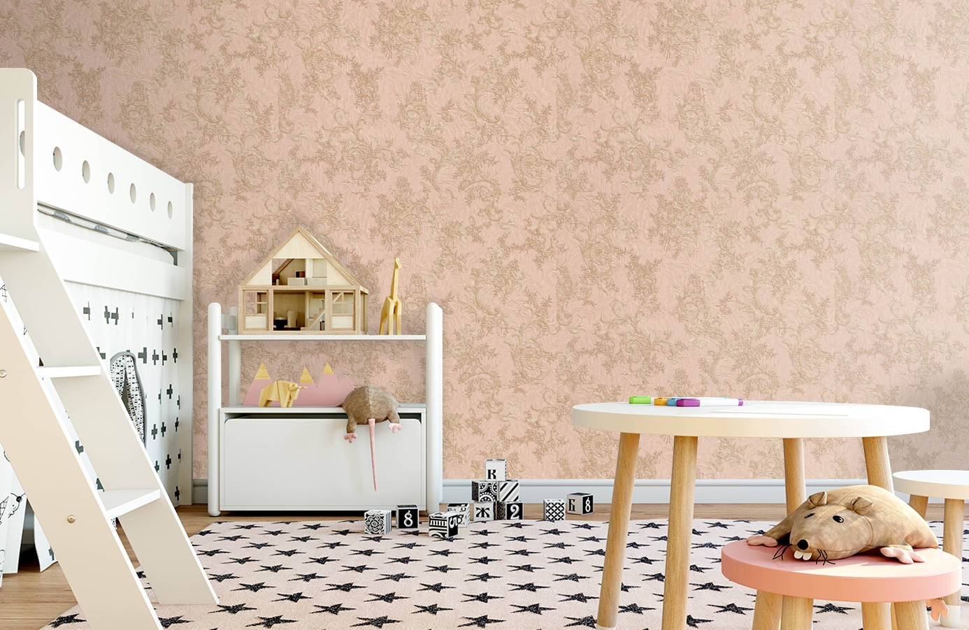 Обои M41137 фото в интерьере детская