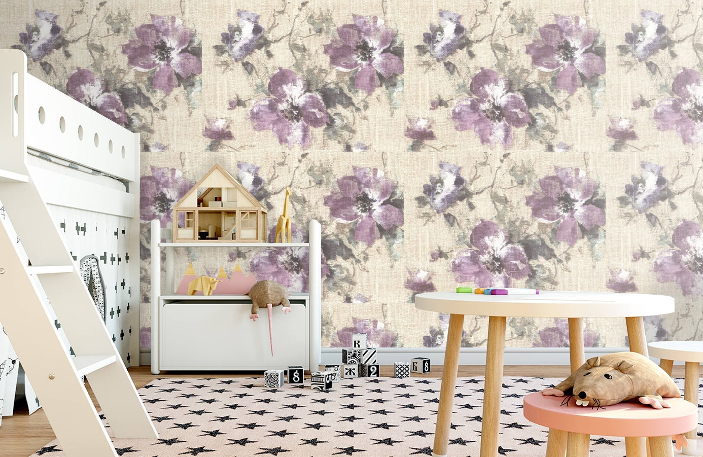 Обои R1305 фото в интерьере детская