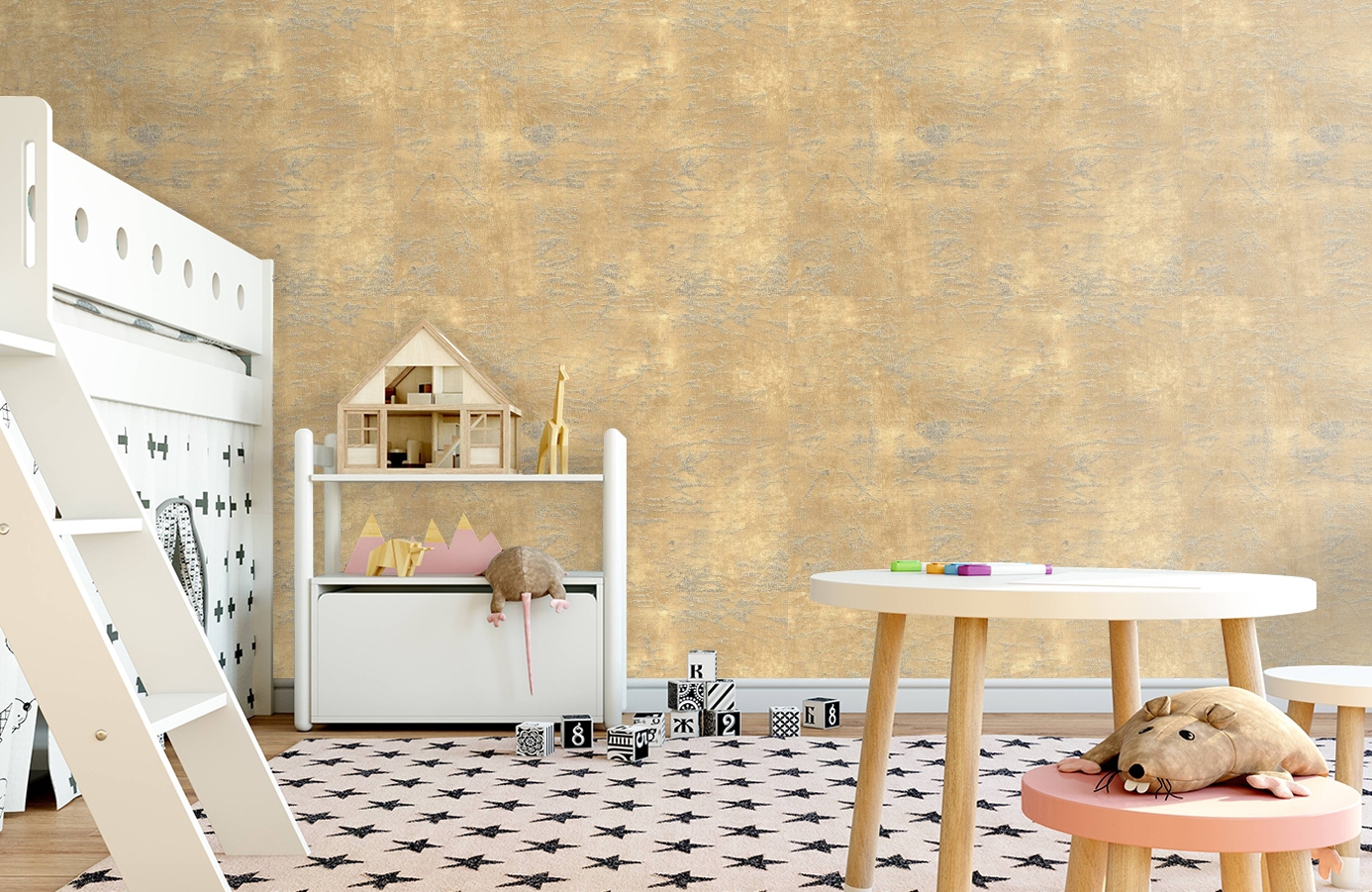 Обои R1348 фото в интерьере детская