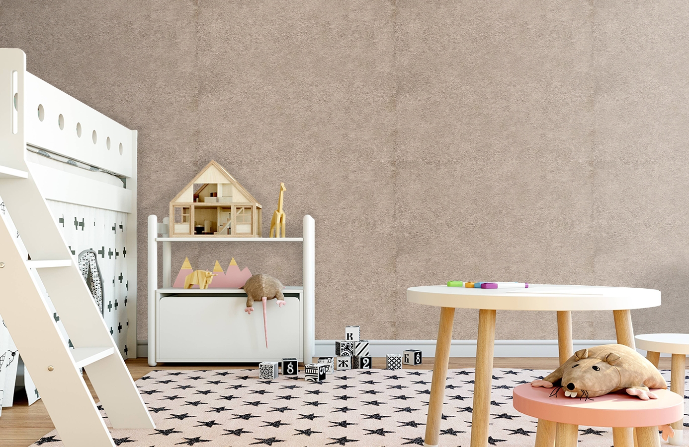 Обои 45-212-13 фото в интерьере детская