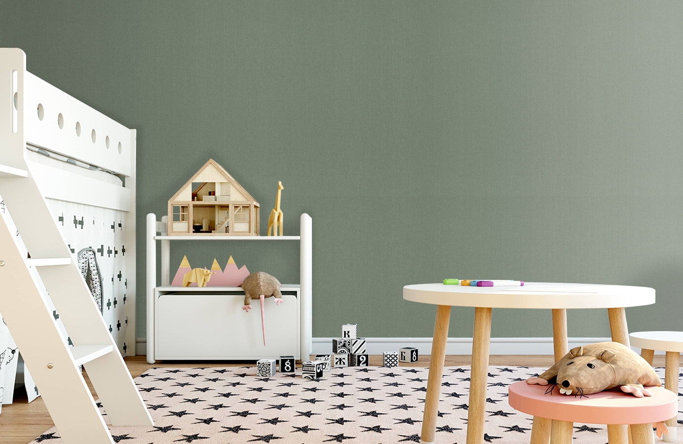 Обои 45-312-20 фото в интерьере детская