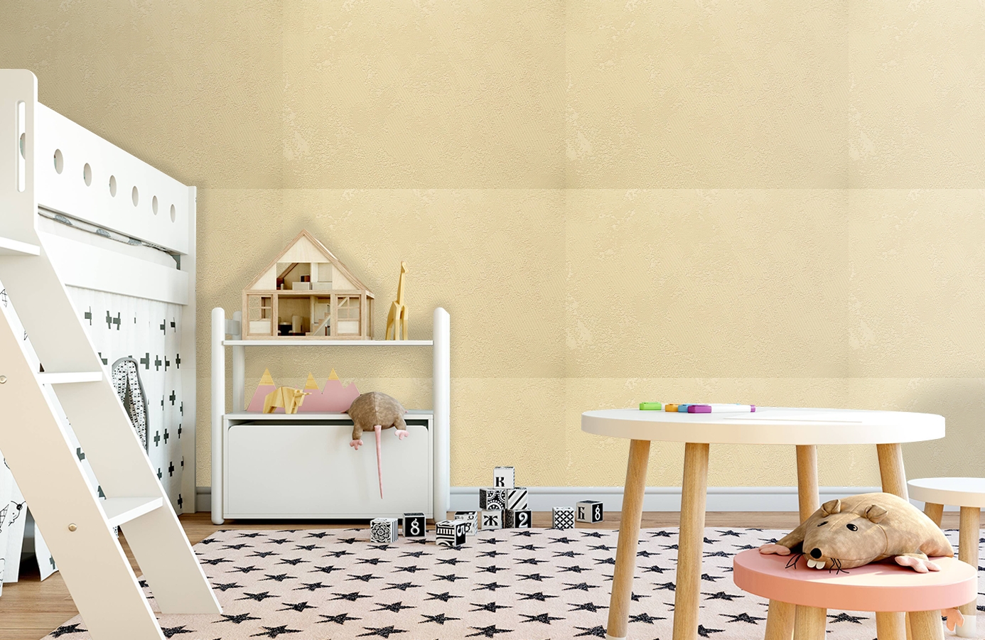 Обои 715-22 фото в интерьере детская