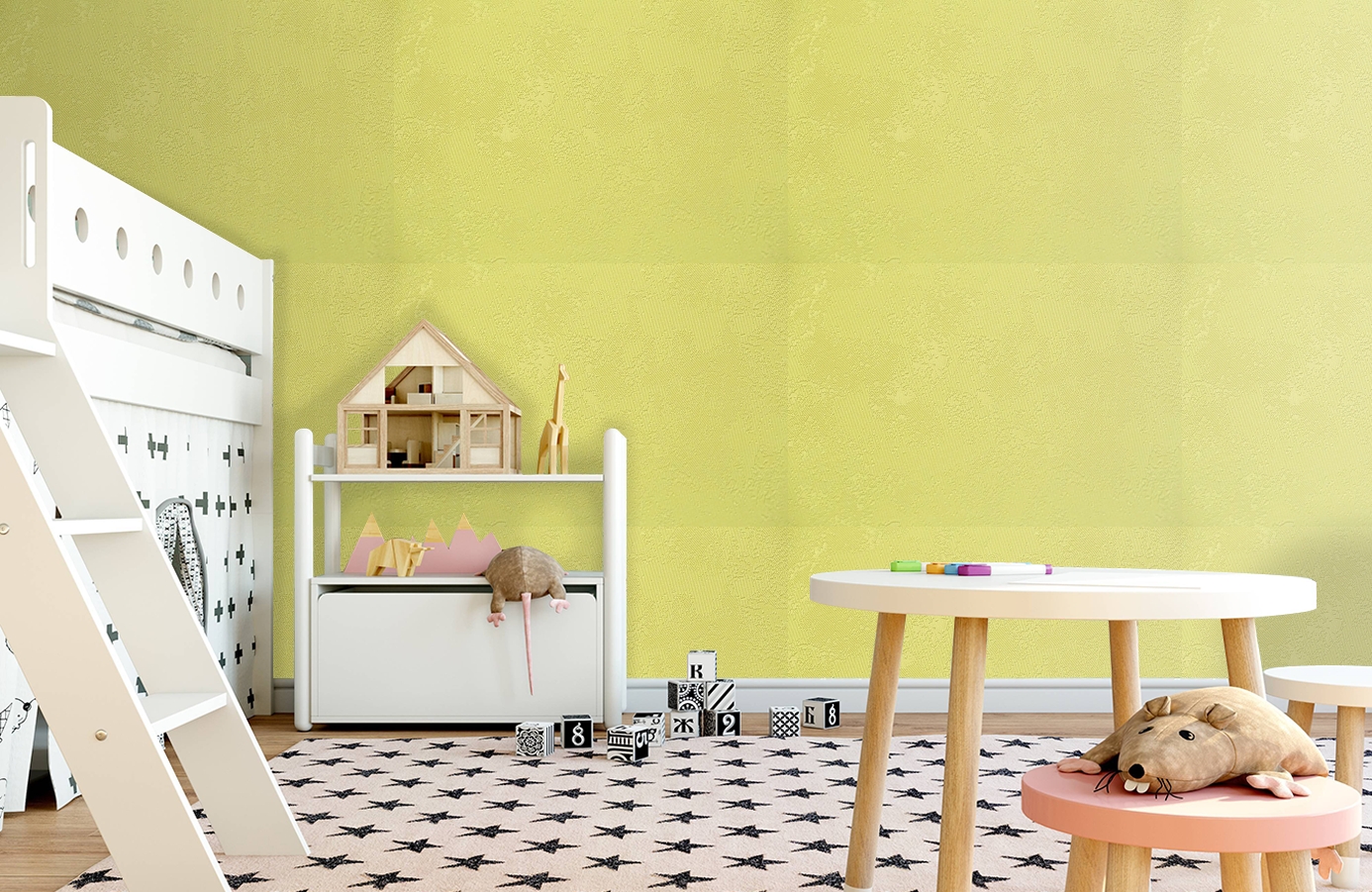 Обои 715-37 фото в интерьере детская