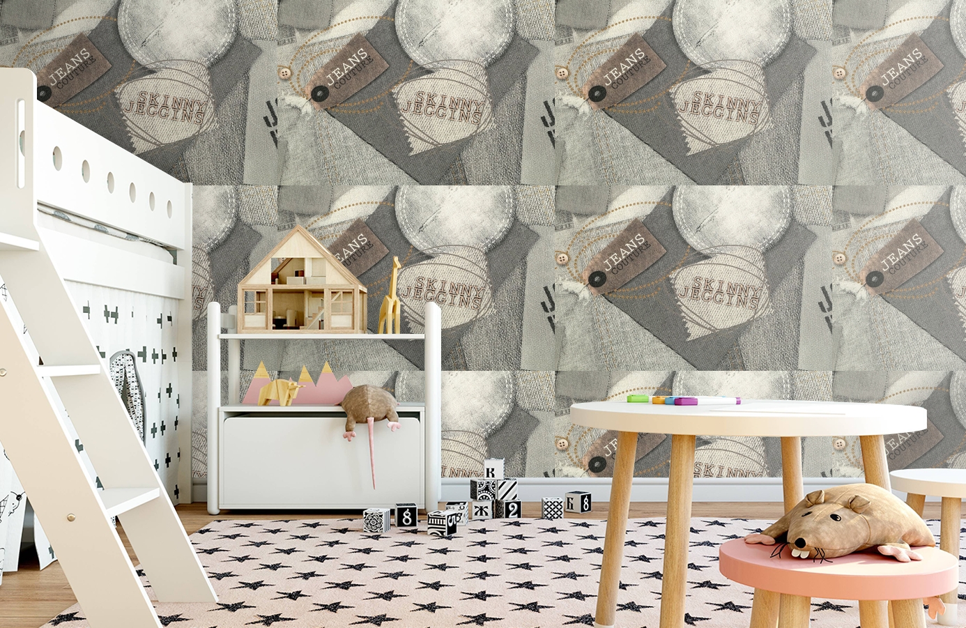 Обои 724-42 фото в интерьере детская