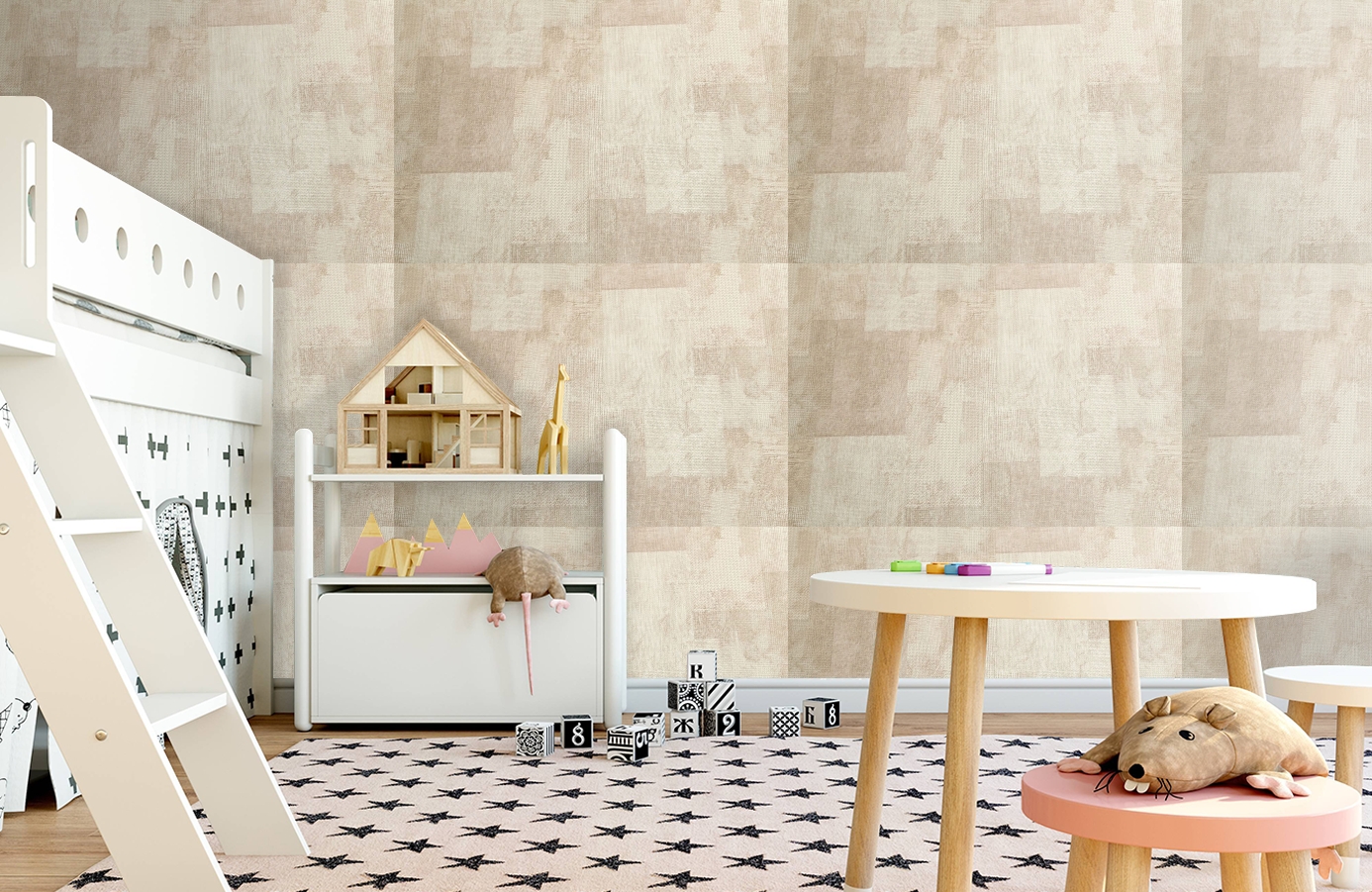Обои 7412-22 фото в интерьере детская