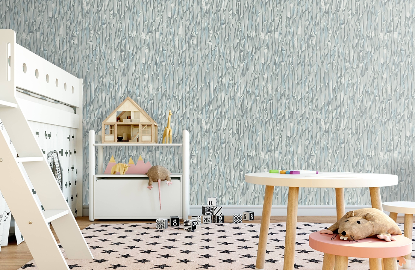 Обои 2602-5 фото в интерьере детская