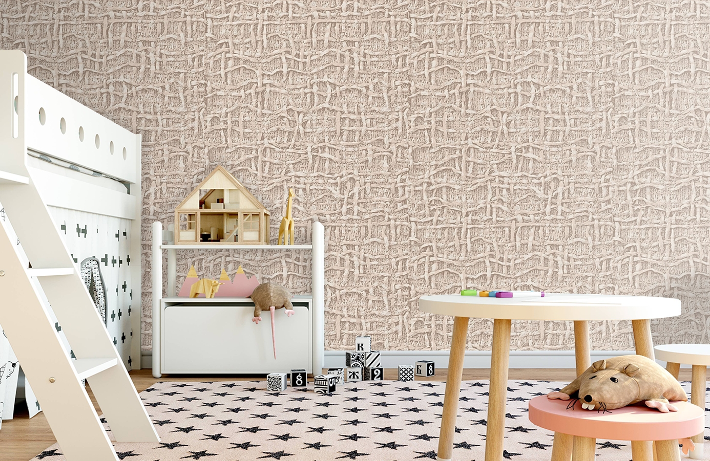 Обои 2607-5 фото в интерьере детская