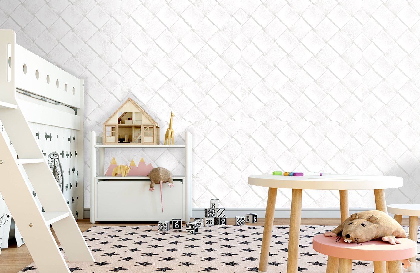 Обои 65417-1 фото в интерьере детская