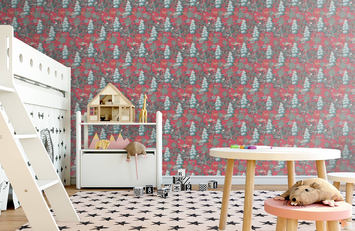 Обои 84215-6 фото в интерьере детская