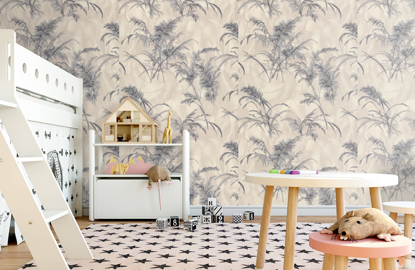 Обои 7286-02 фото в интерьере детская