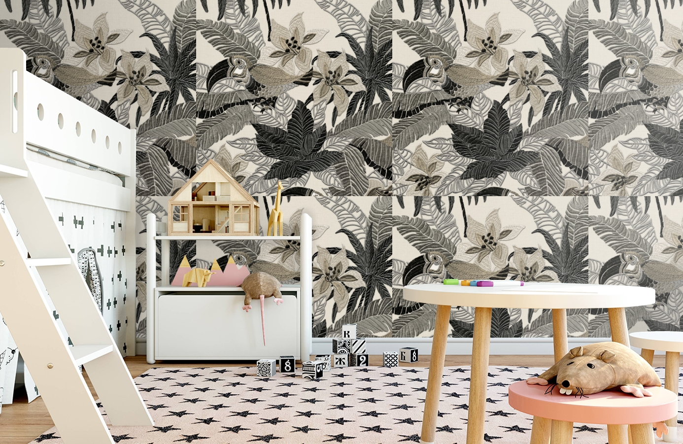 Обои RWT1801-4 фото в интерьере детская