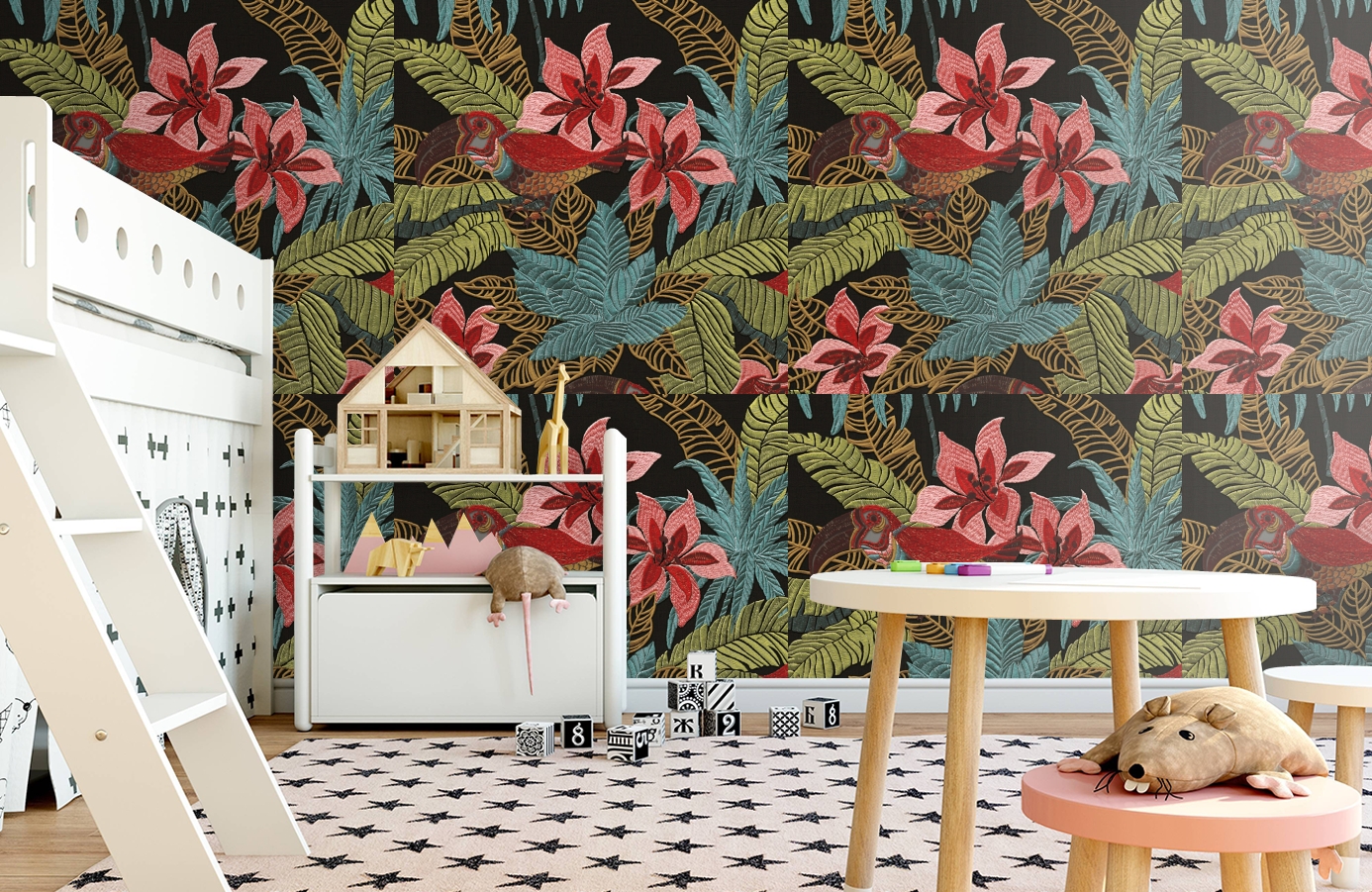 Обои RWT1801-5 фото в интерьере детская