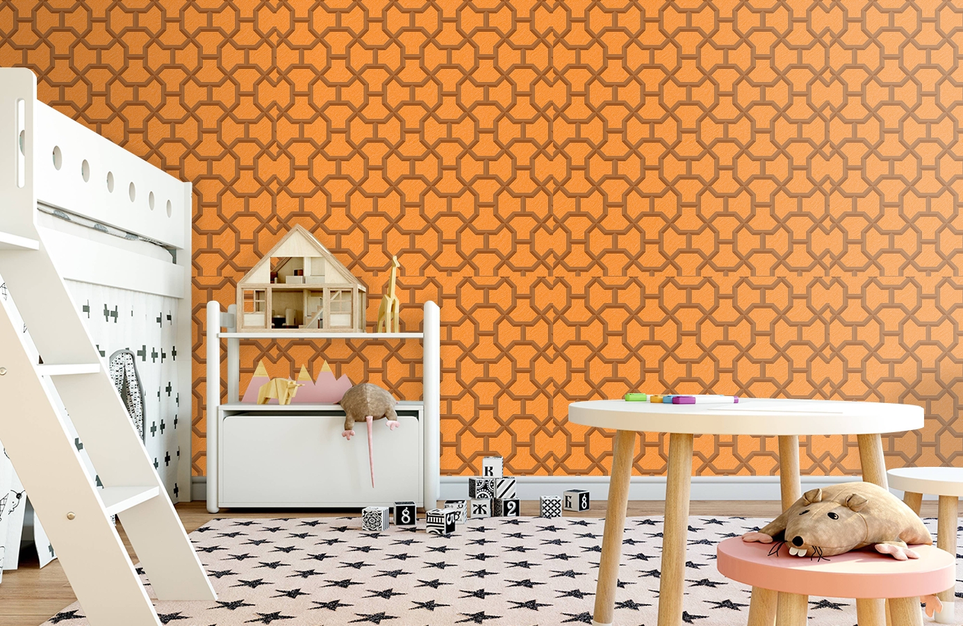 Обои RWT1803-6 фото в интерьере детская