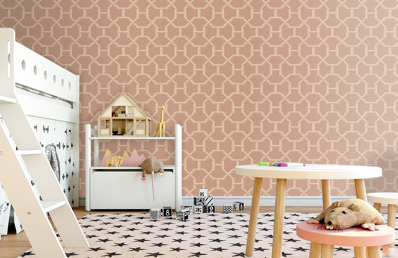 Обои RWT1803-8 фото в интерьере детская