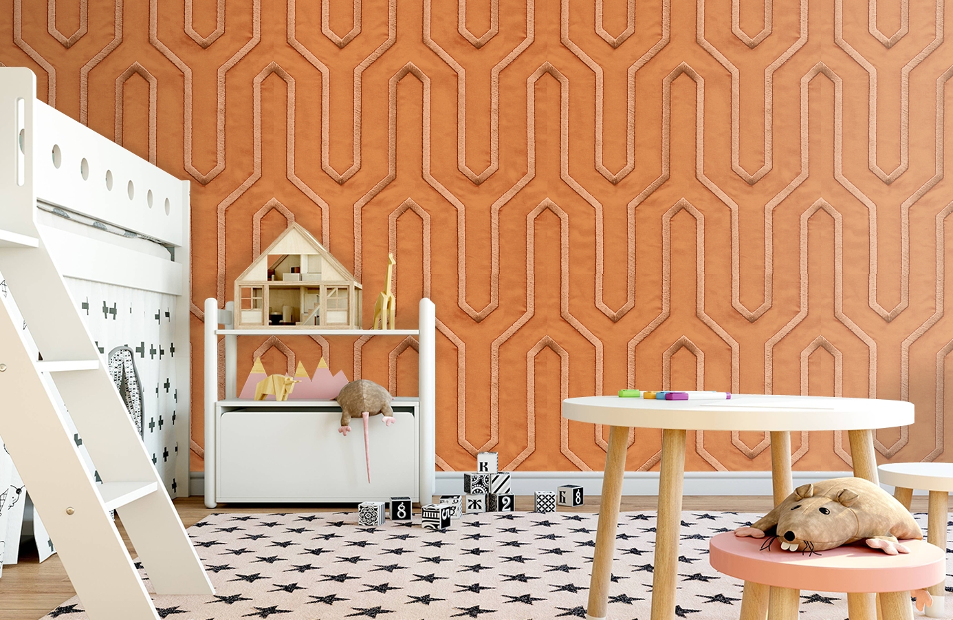 Обои RWT1804-5 фото в интерьере детская