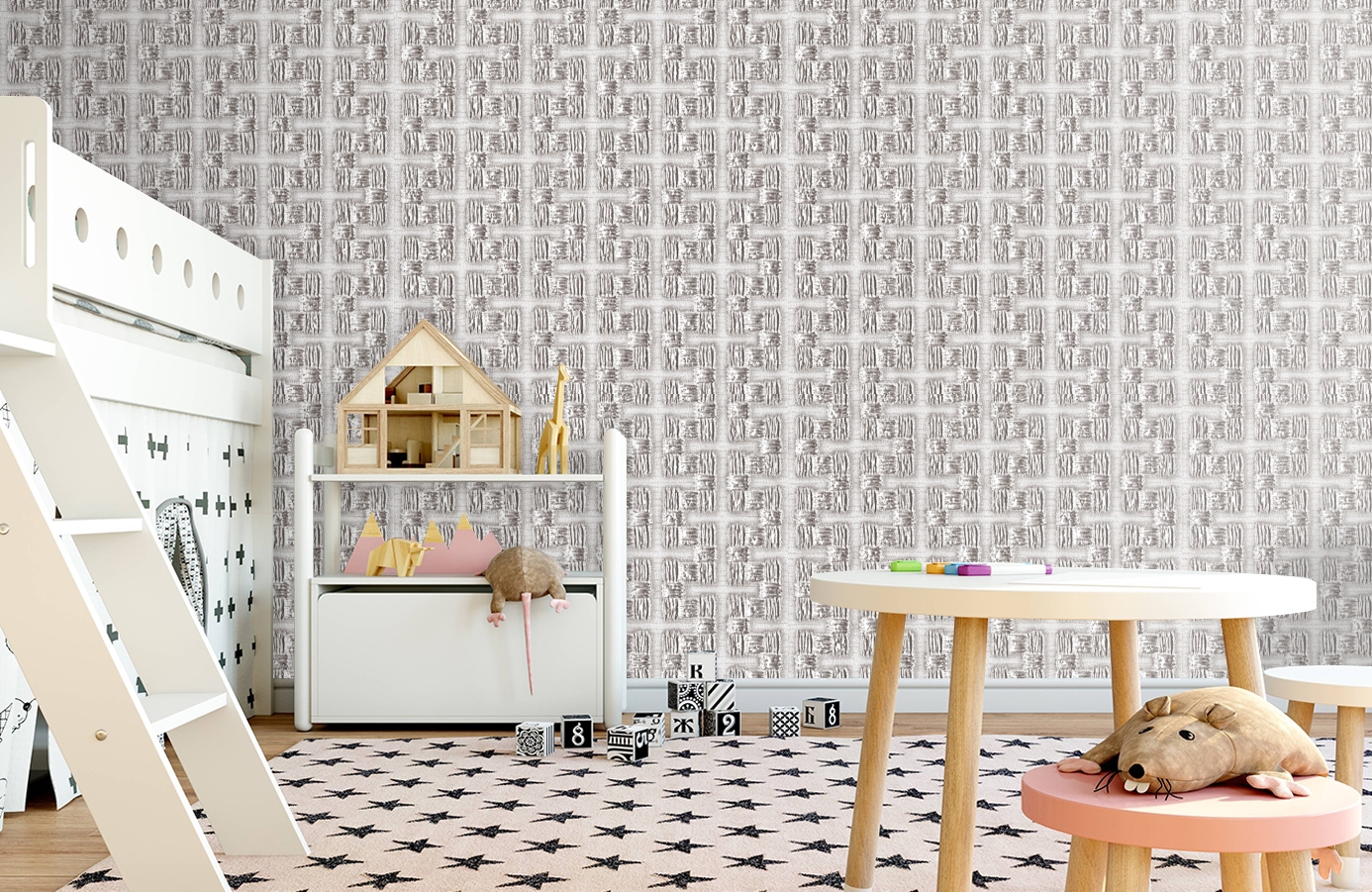 Обои RWT1805-3 фото в интерьере детская