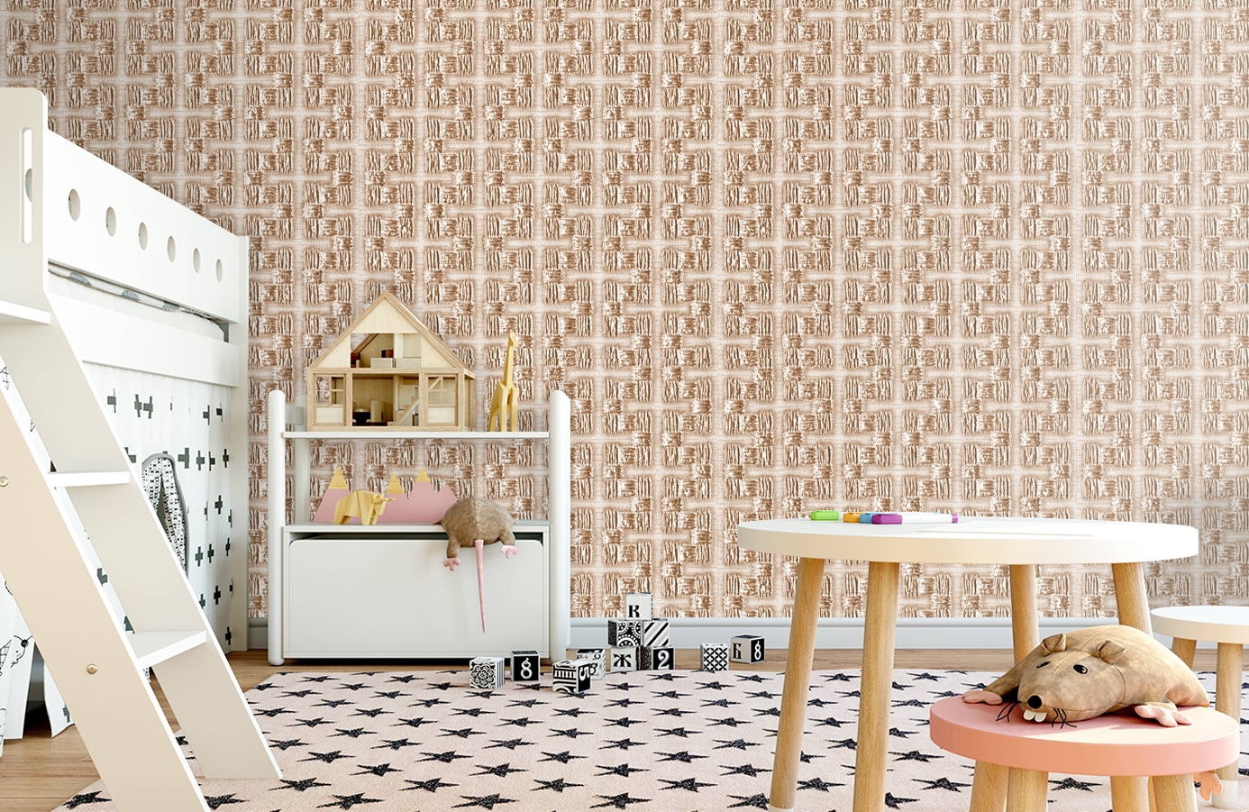 Обои RWT1805-6 фото в интерьере детская