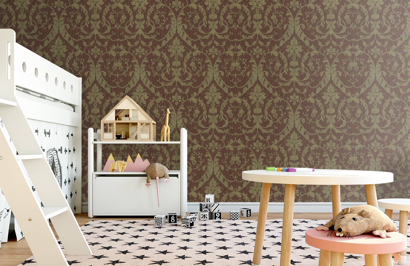Обои M13037 фото в интерьере детская Обои M13037 фото в интерьере детская