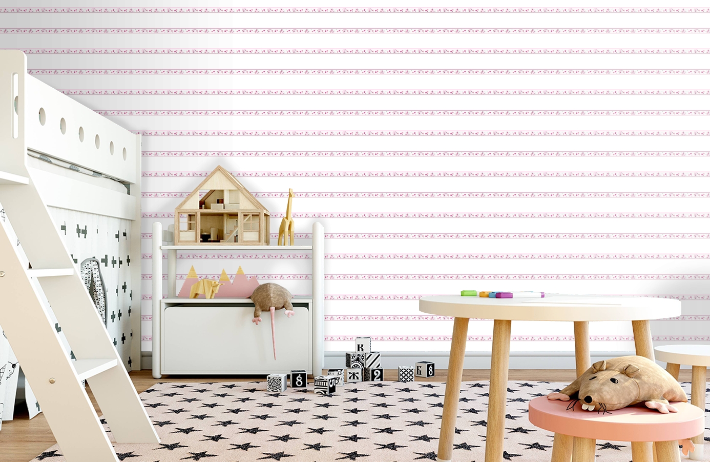 Обои 2193-12 фото в интерьере детская