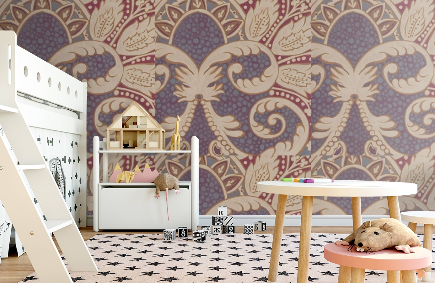 Обои Rococo 4 фото в интерьере детская