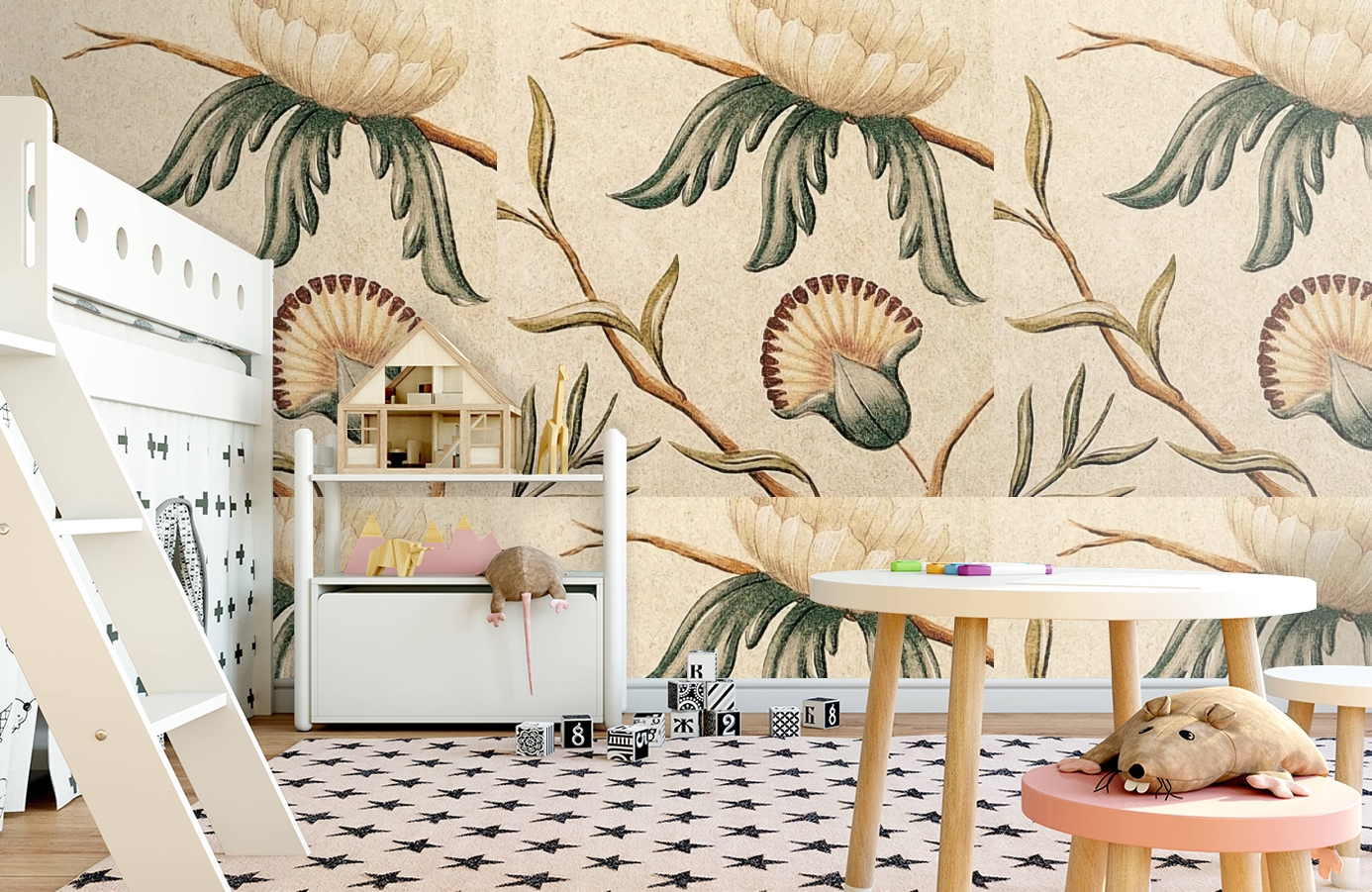 Обои Adams-Eden-1275491599697 фото в интерьере детская