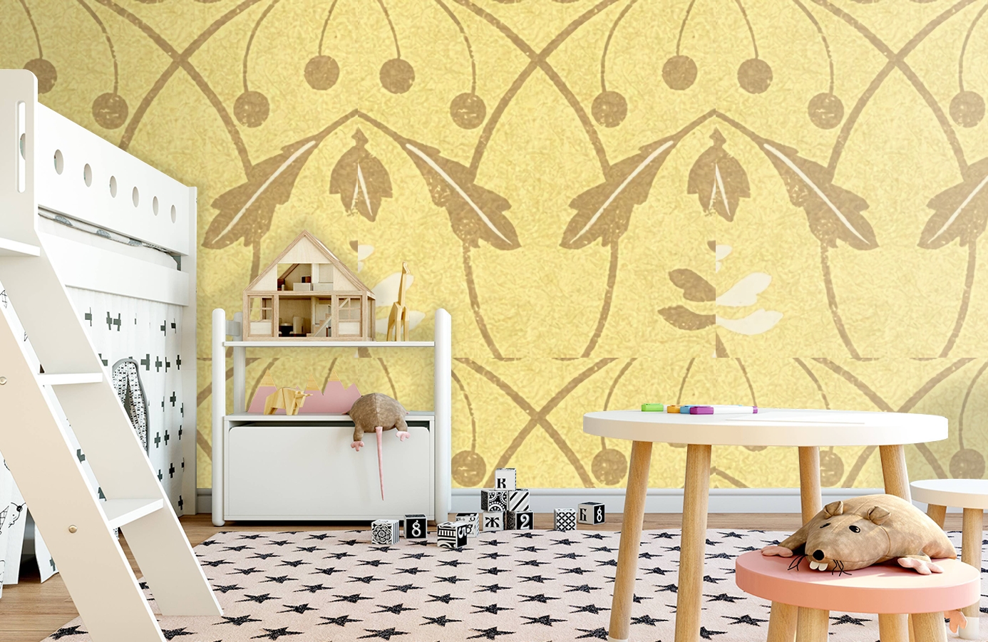 Обои Chateau-Caramel-Wpcw11374 фото в интерьере детская